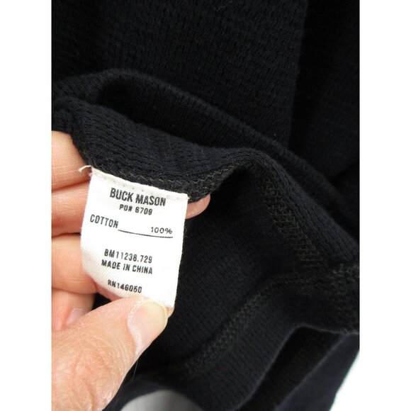 Buck Mason Sweater Medium Slub Waffle Turtleneck Thermal Pullover - Picture 9 of 10